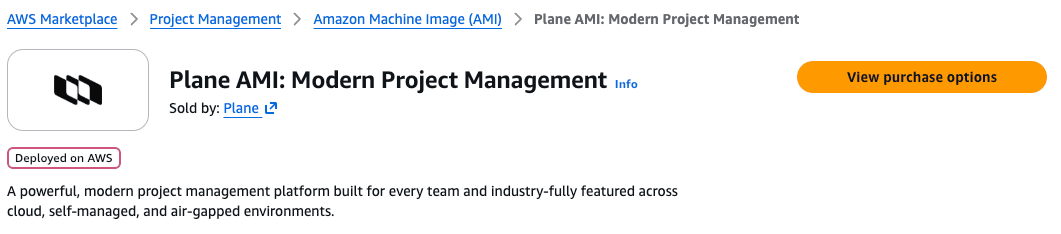 Plane is now live on AWS marketplace | Plane Blog