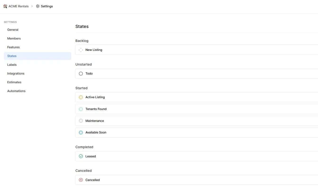 Plane UI showing projects
