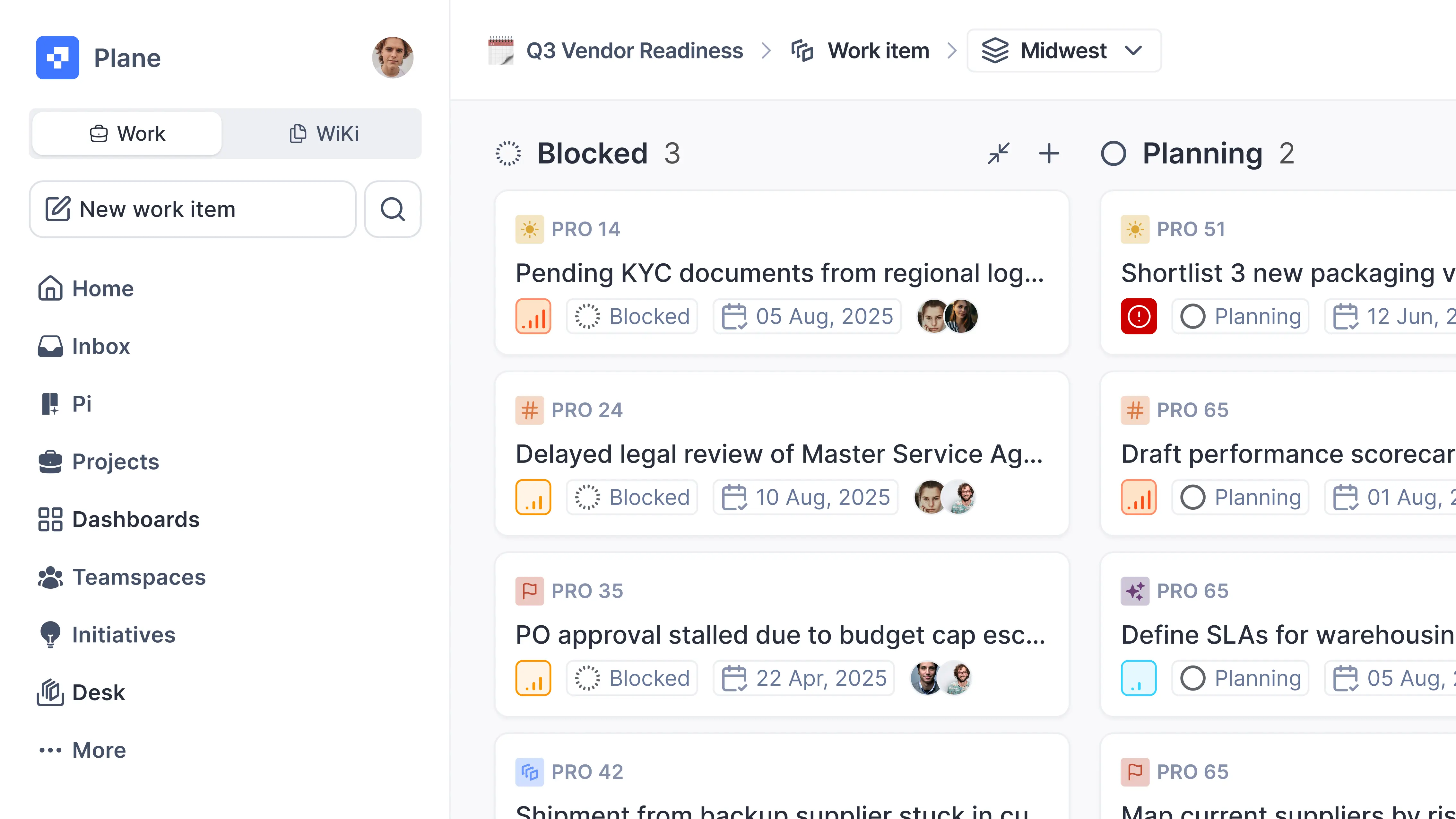 Vendor and supplier management