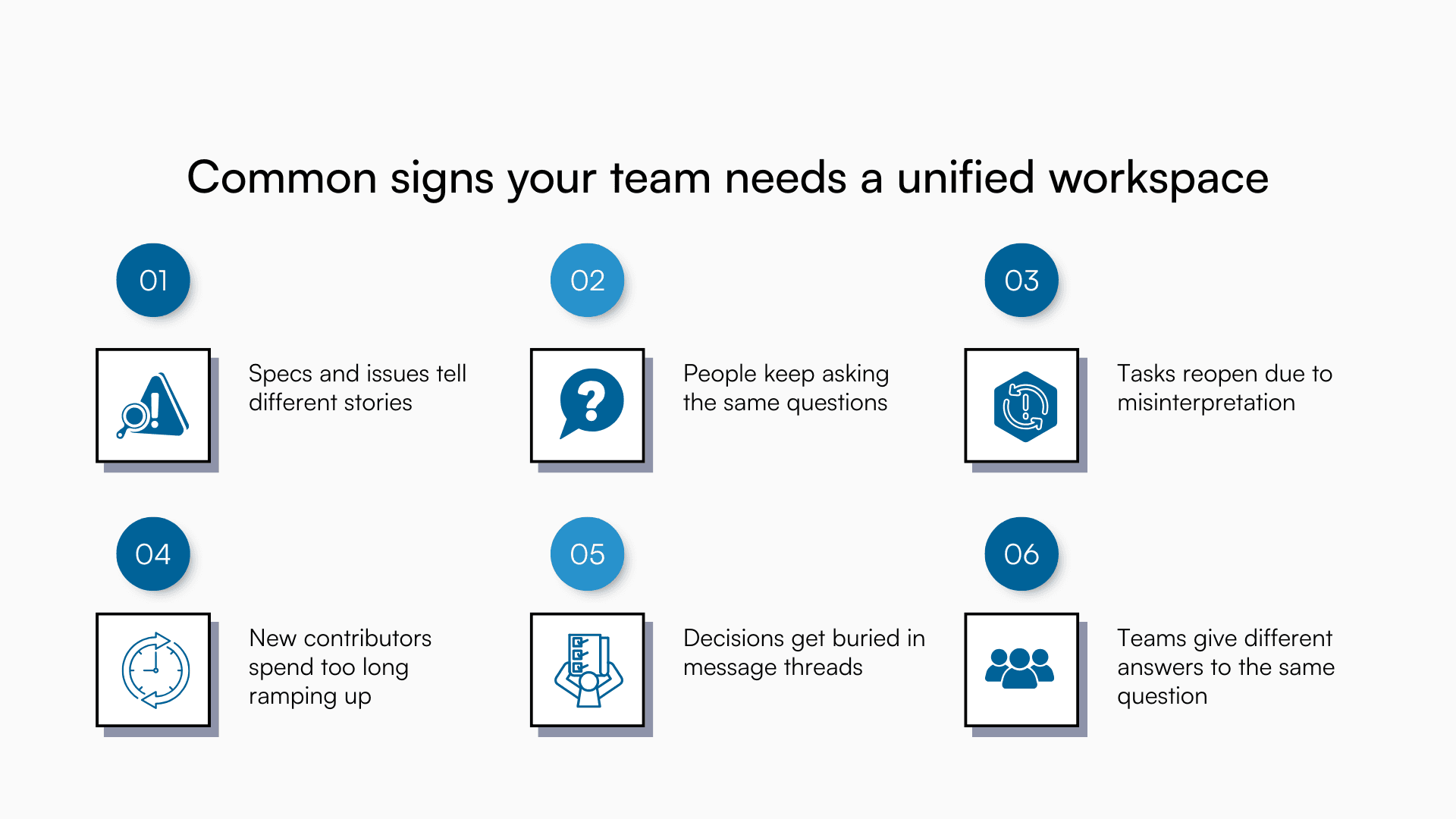 Checklist graphic showing signs like repeated questions, mismatched specs, and slow onboarding.