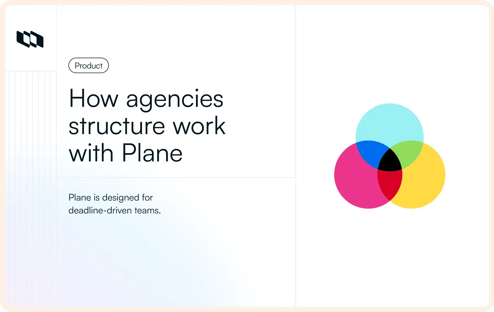 Illustration showing how agencies structure and manage project work using Plane for deadline-driven teams.