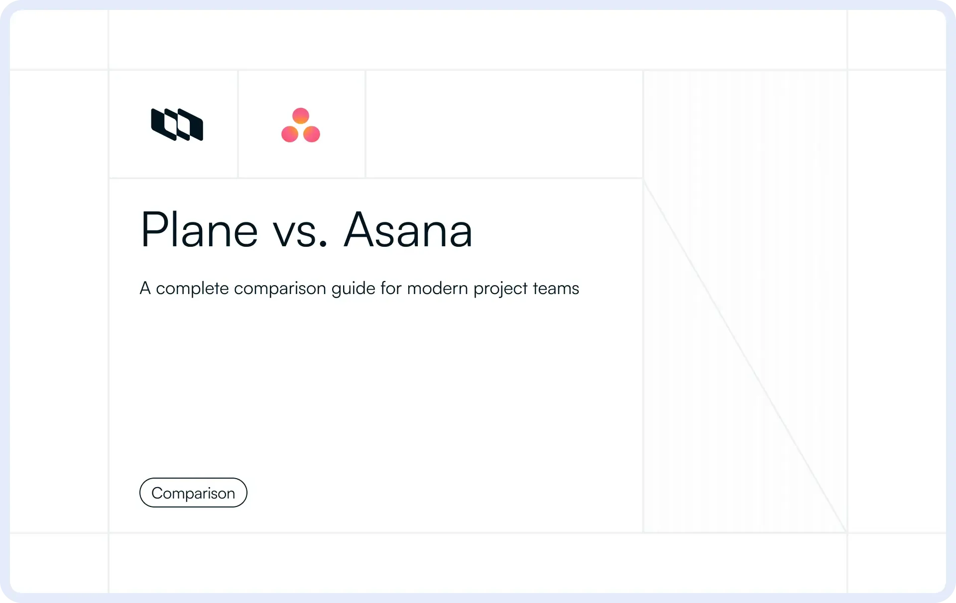 Plane vs Asana comparison guide cover image showing Plane and Asana logos side by side
