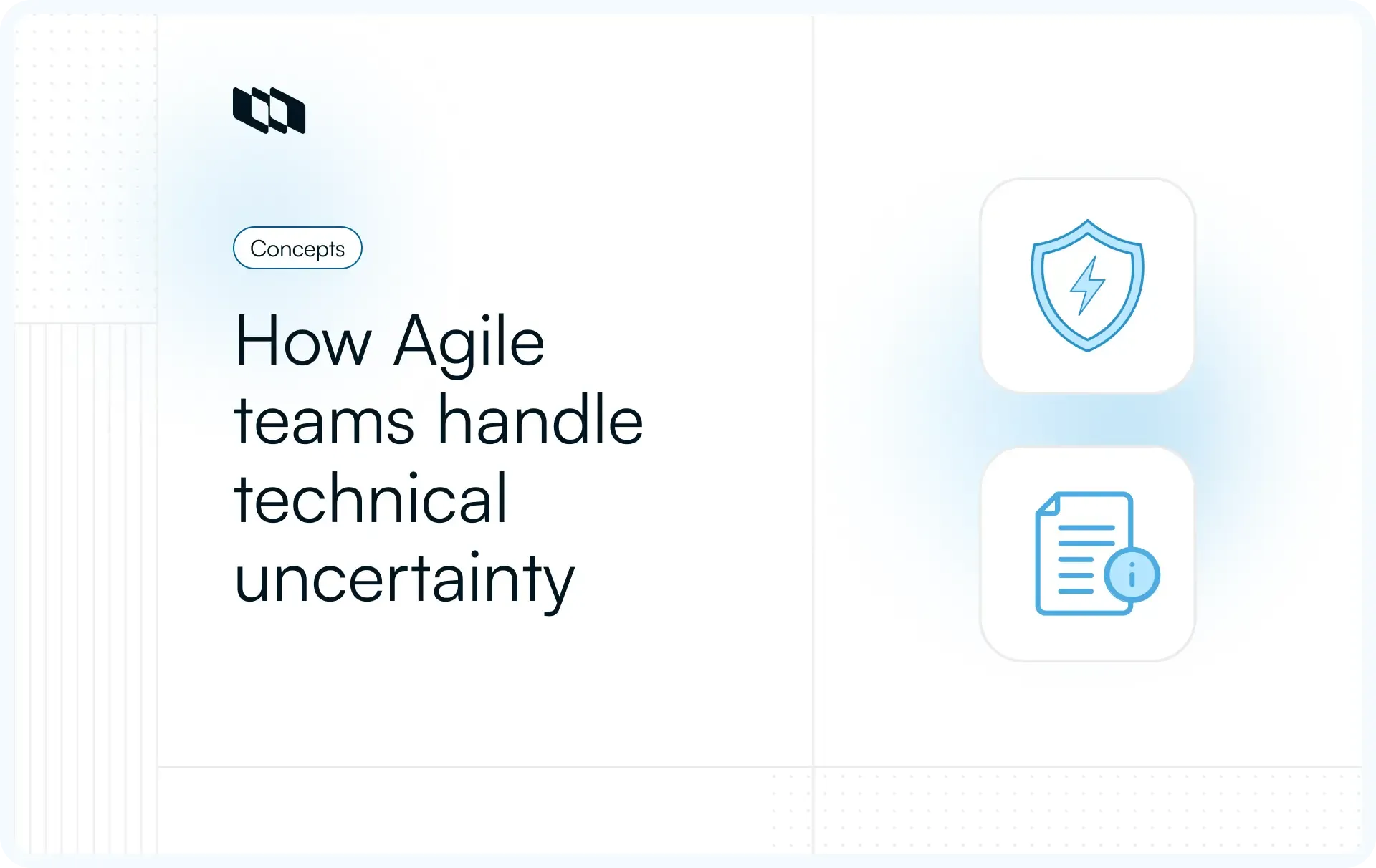 illustration showing how agile teams handle technical uncertainty through structured planning visibility and risk-aware delivery workflows across release cycles
