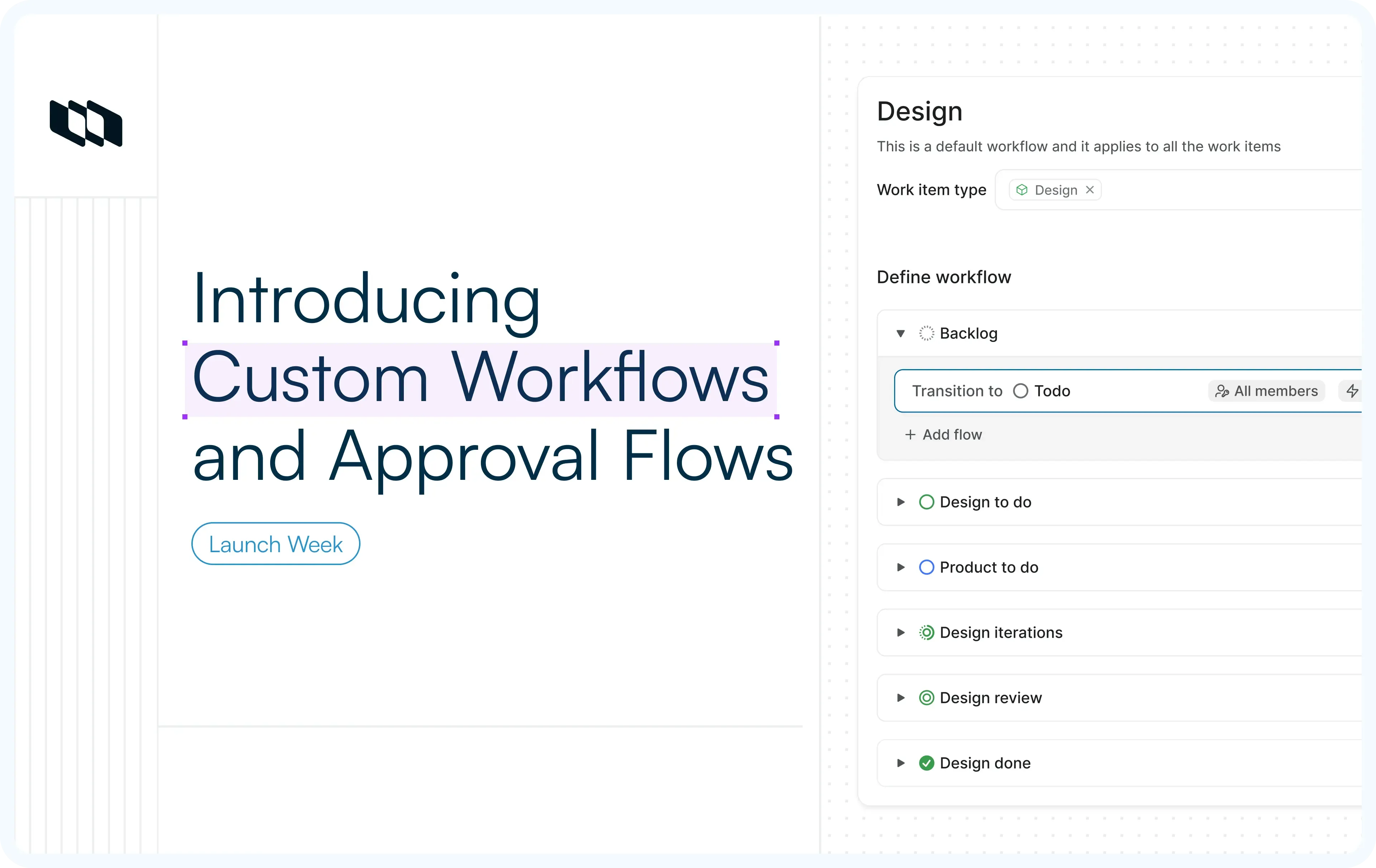 Illustration showing the blog cover image titled "Introducing Custom Workflows and Approval Flows"