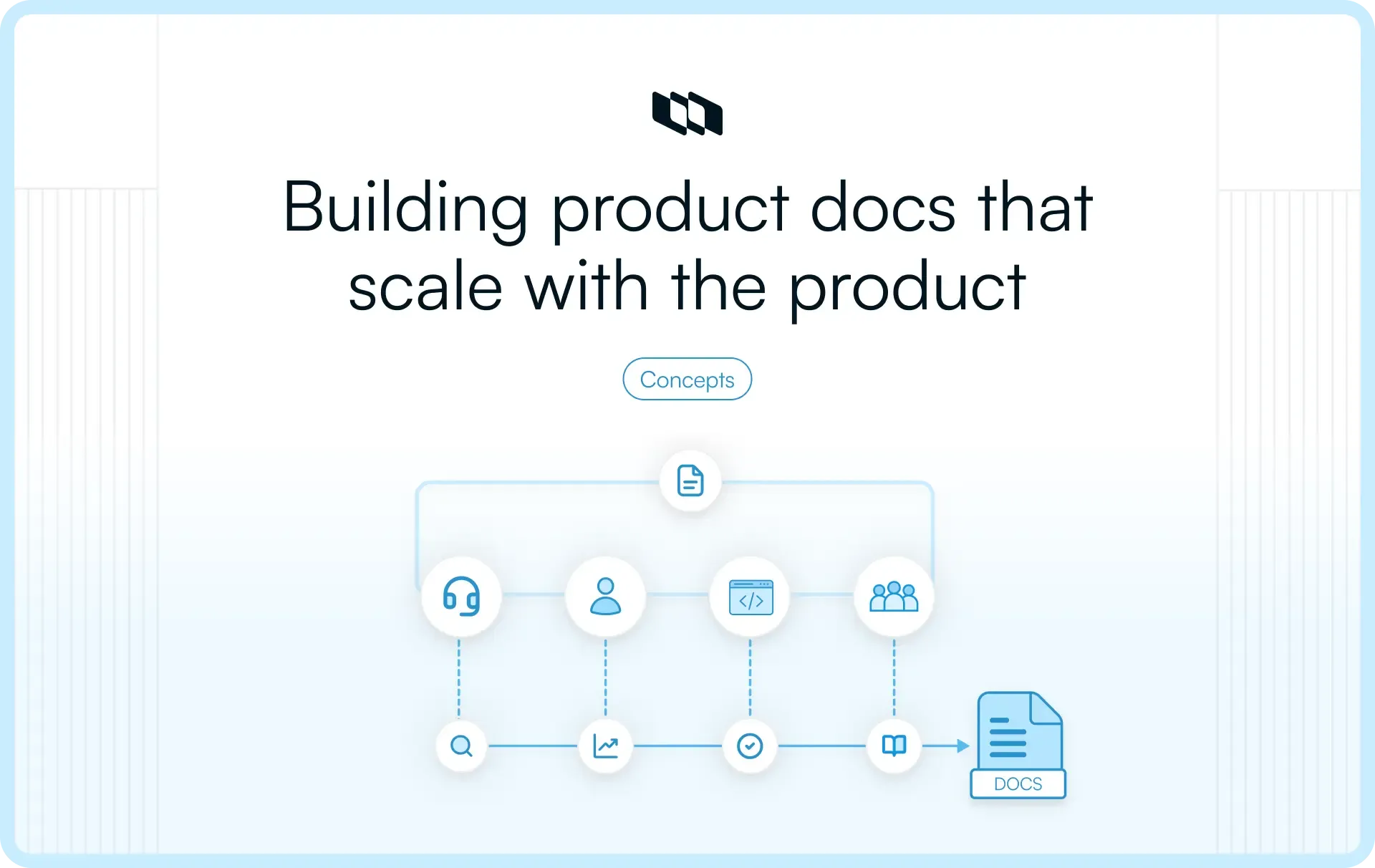 Illustration showing the cover image for the blog titled "how to create effective documentation"