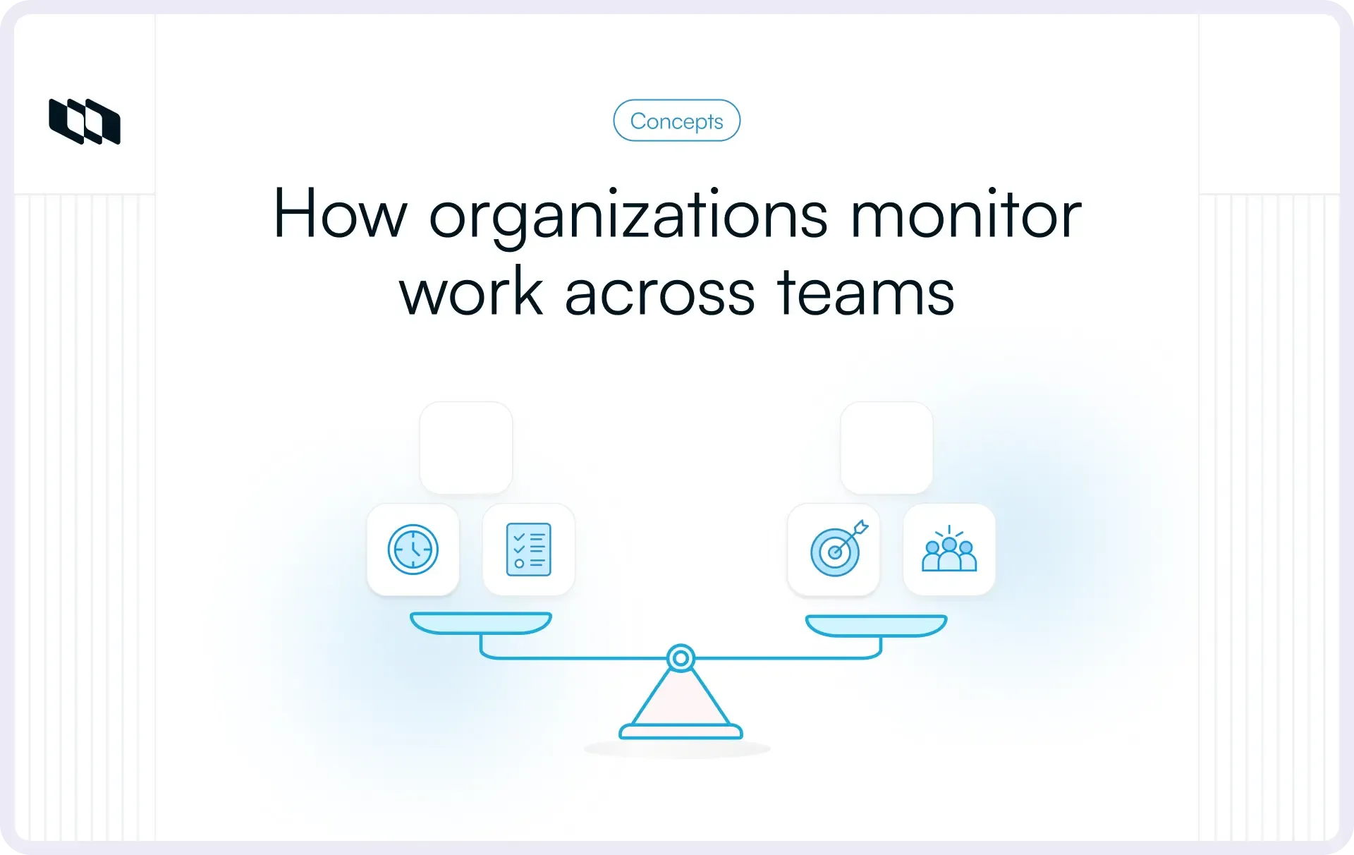 Illustration showing how organizations monitor work across teams using project success metrics and performance tracking indicators
