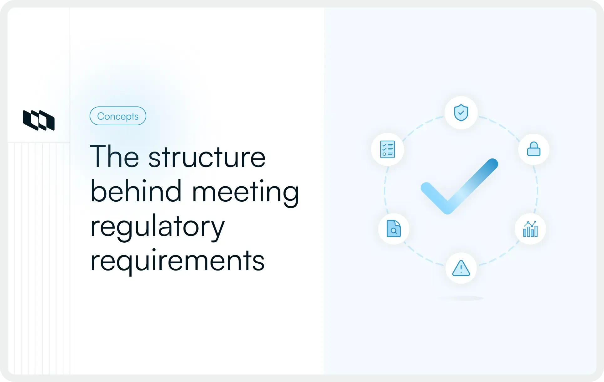 Graphic showing blog cover image titled "What is compliance framework"