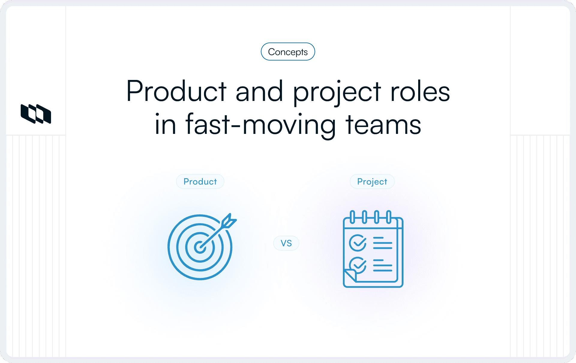 Cover graphic showing product vs project roles in fast-moving teams.