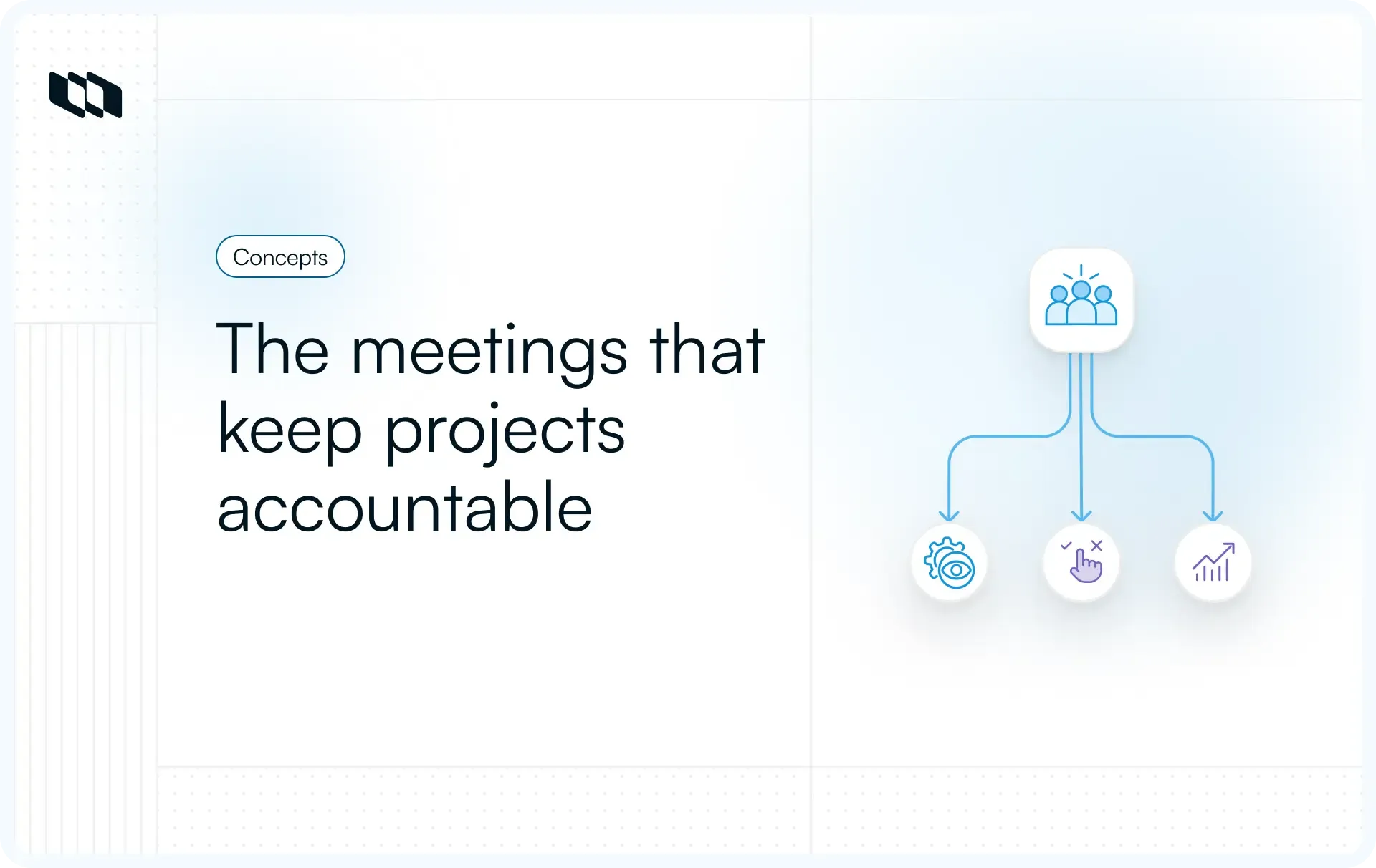 Illustration showing project governance meetings as structured oversight forums that support accountability, decision-making, and performance tracking across stakeholders in project management.