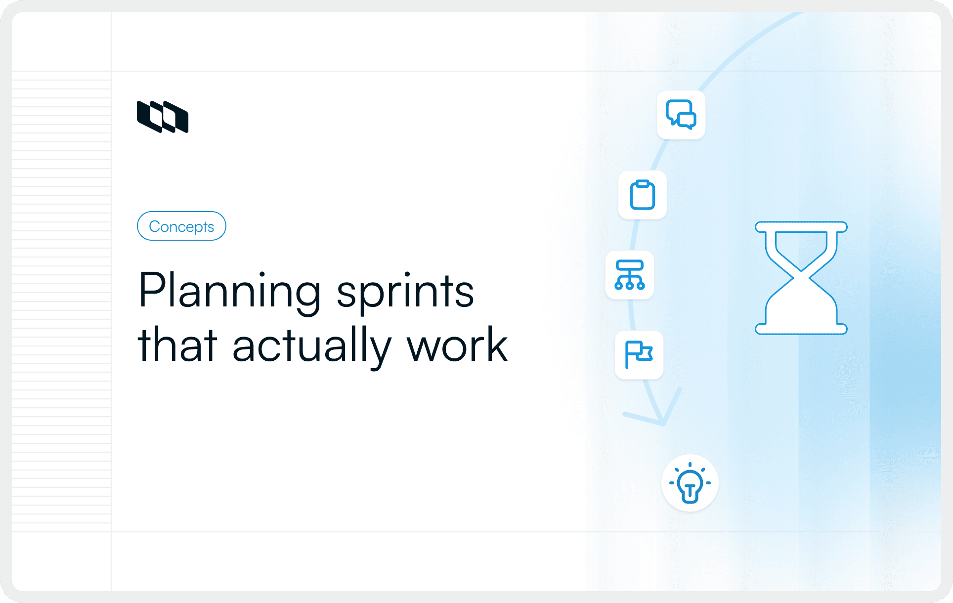 Blog cover showing icons for sprint planning steps with the title “Planning sprints that actually work.”