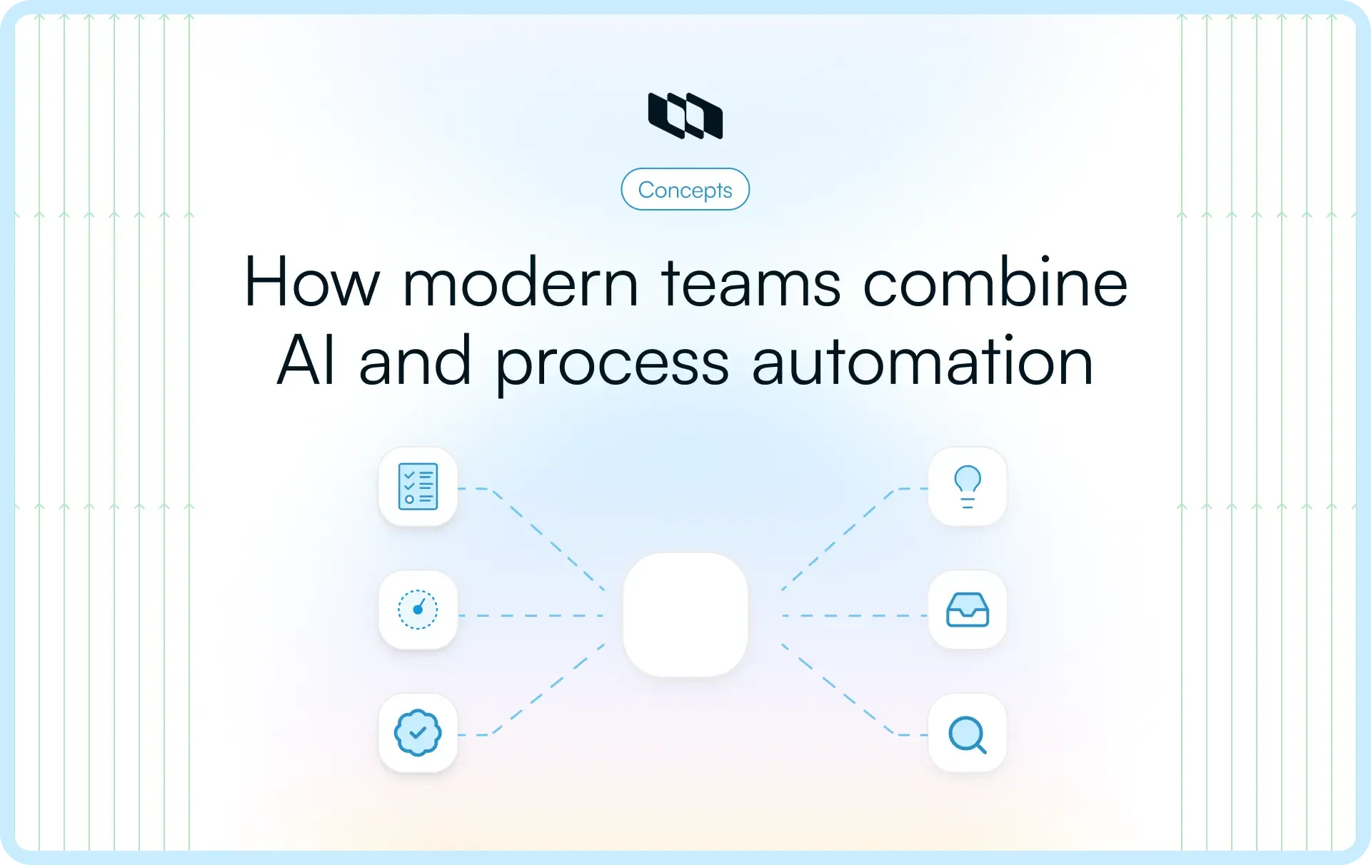 Cover image illustration for the blog titled "What is AI Process Automation"
