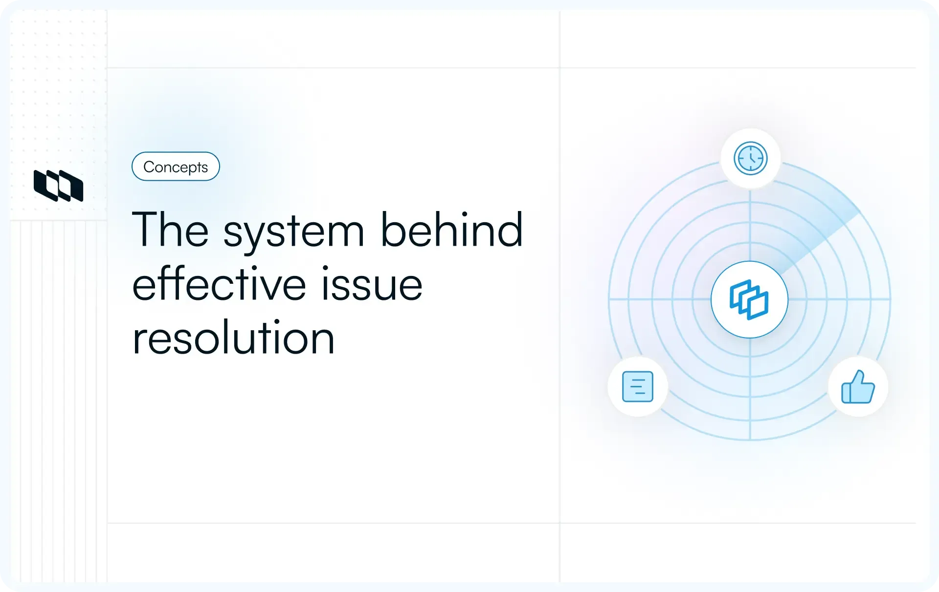 Illustration showing a structured system for effective issue management and issue resolution in project management