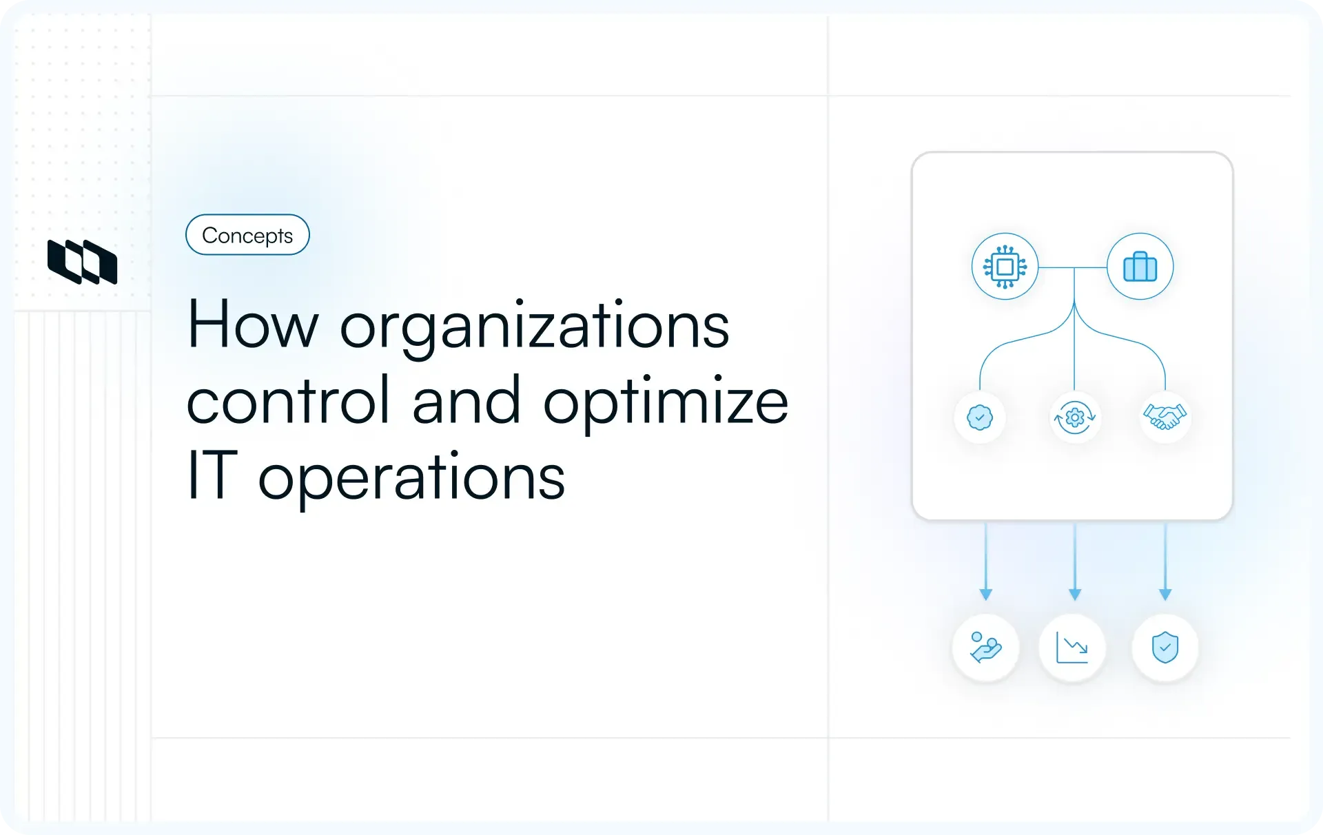 Cover illustration for the blog post titled "IT governance: Frameworks, components and best practices"
