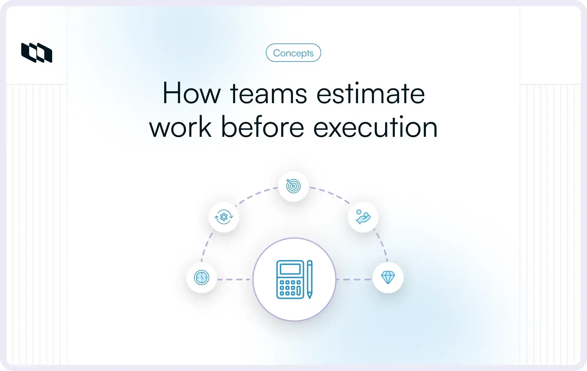 Illustration showing how teams estimate work before execution using project estimation methods to evaluate effort, timelines, resources, and scope during project planning.
