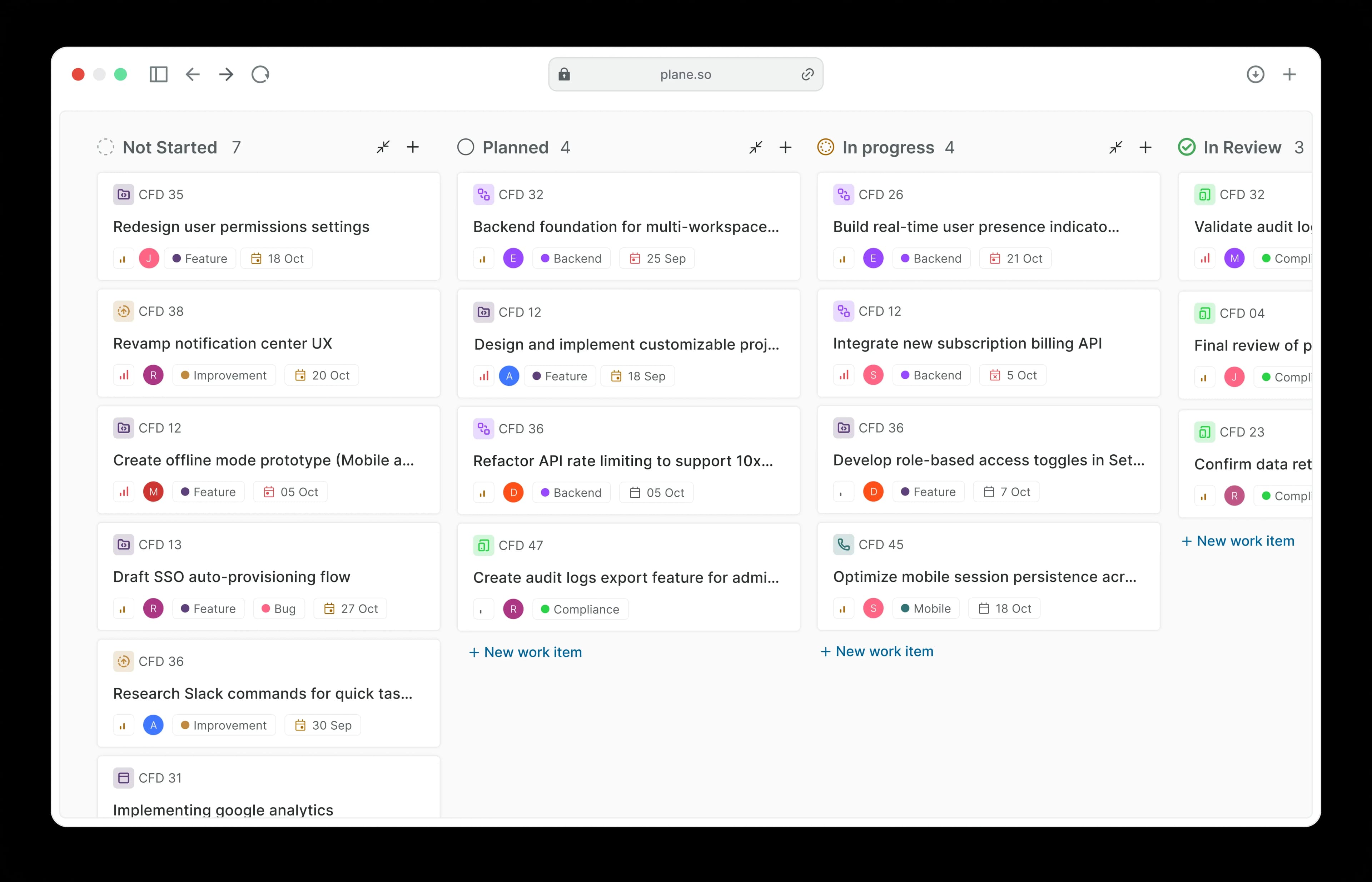 Plane for Agile teams.