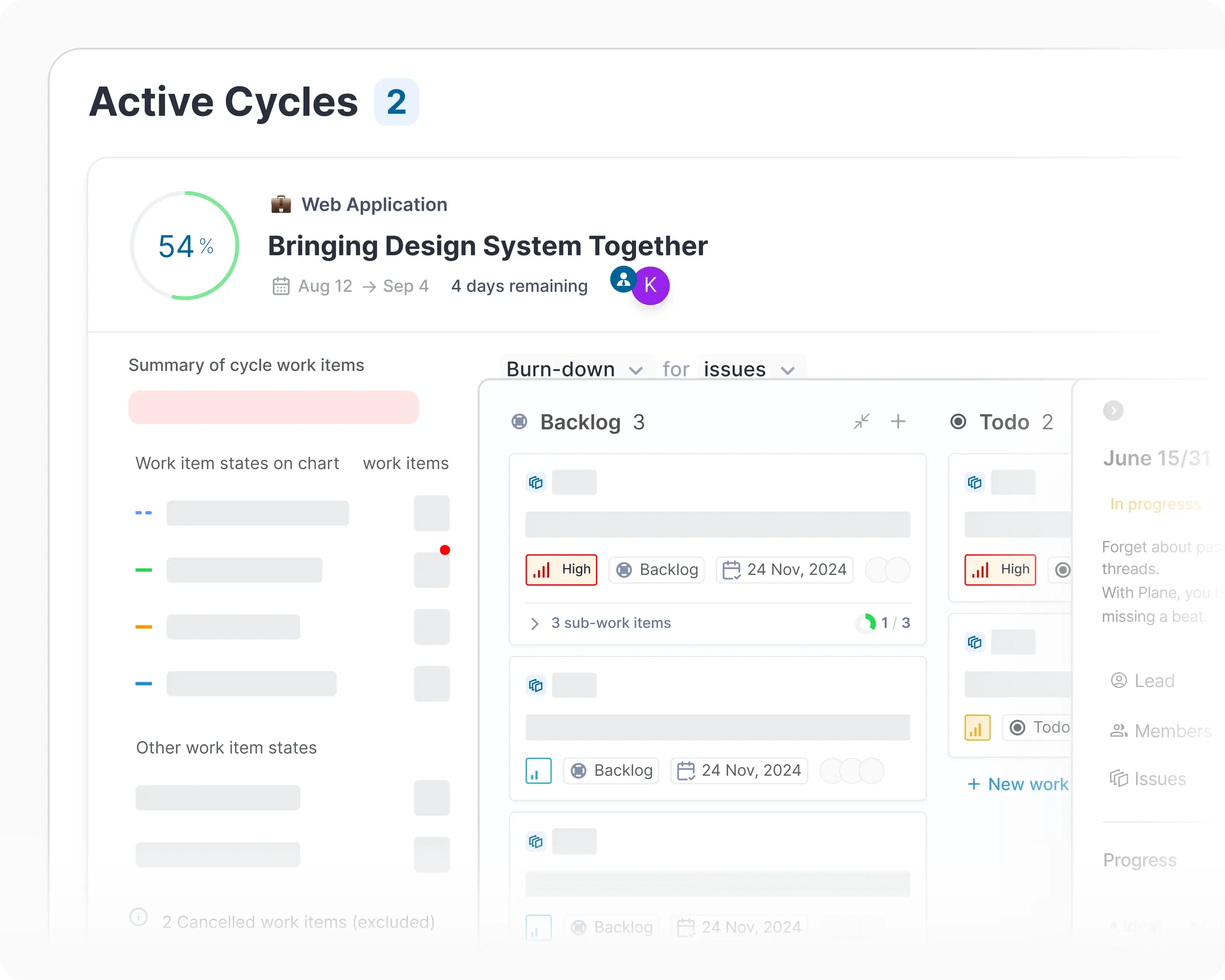 Pro Plan features of Plane.so including advanced project management tools, team collaboration options, and priority support.