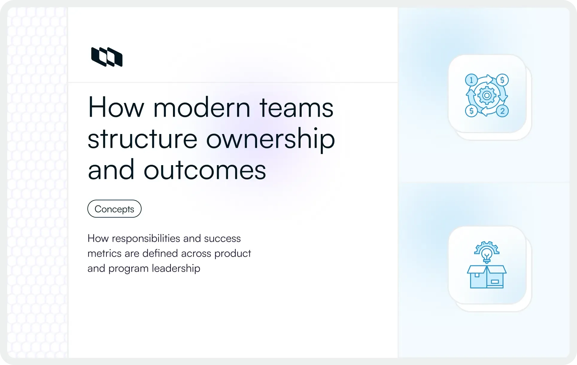 Visual explaining the difference between program management and product management with icons representing coordinated initiatives and individual project execution.