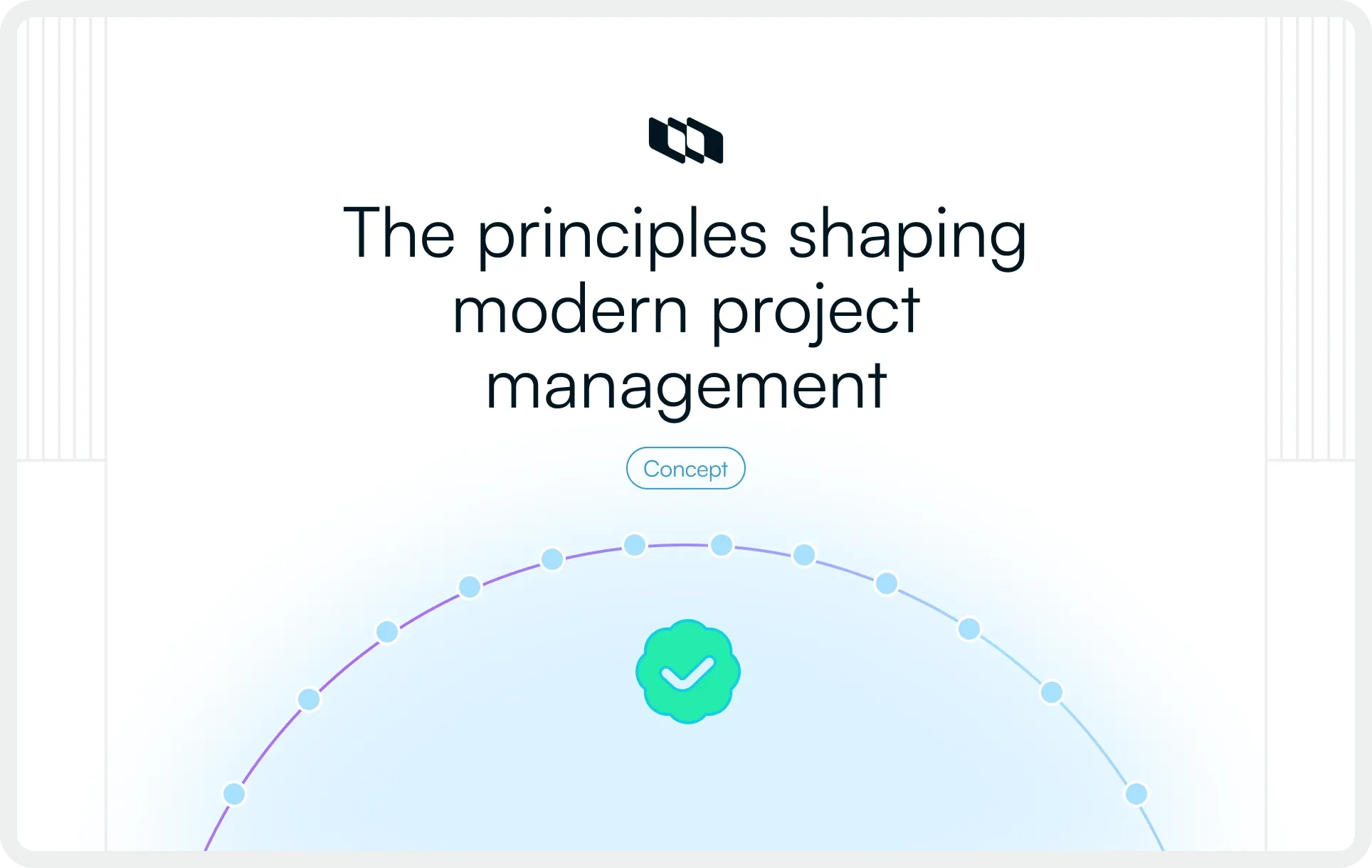 Graphic illustrating core principles shaping modern project management.