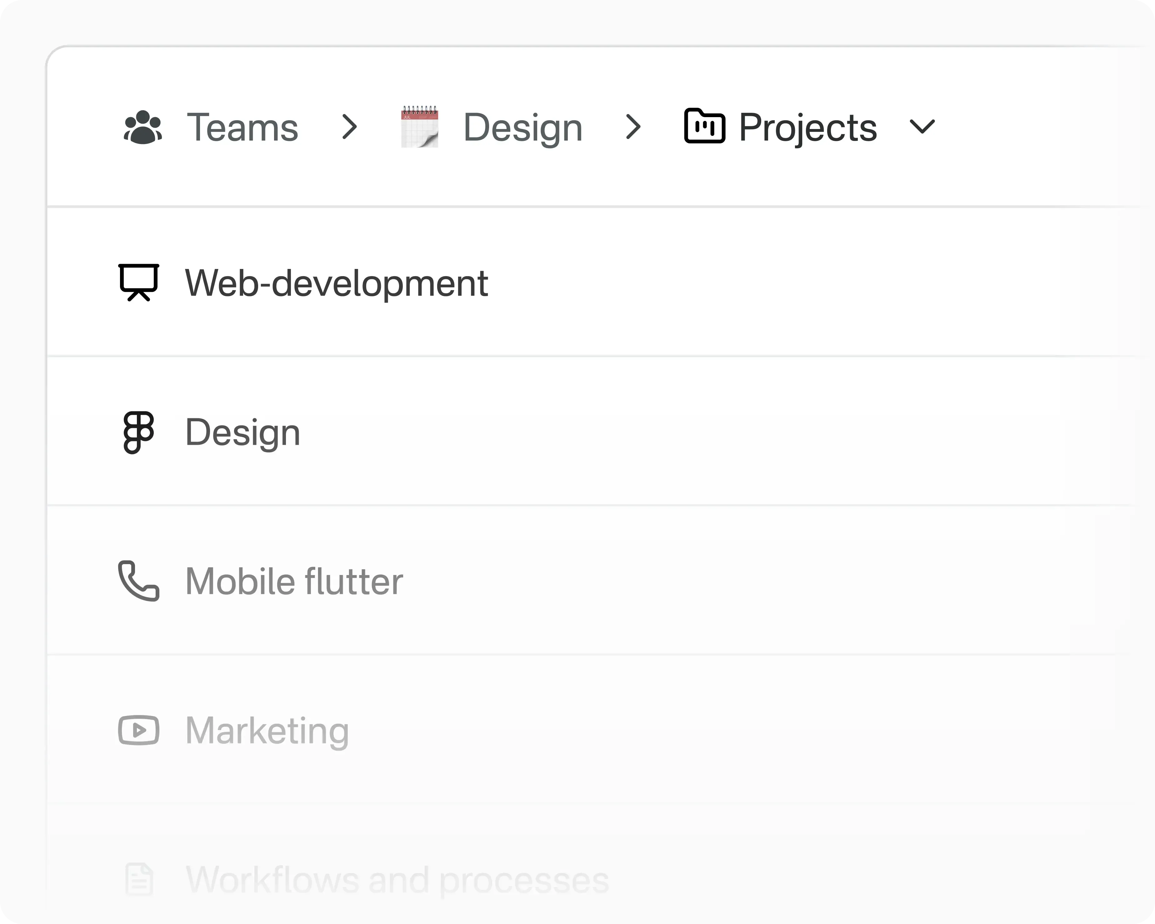 Teamspaces inside Plane
