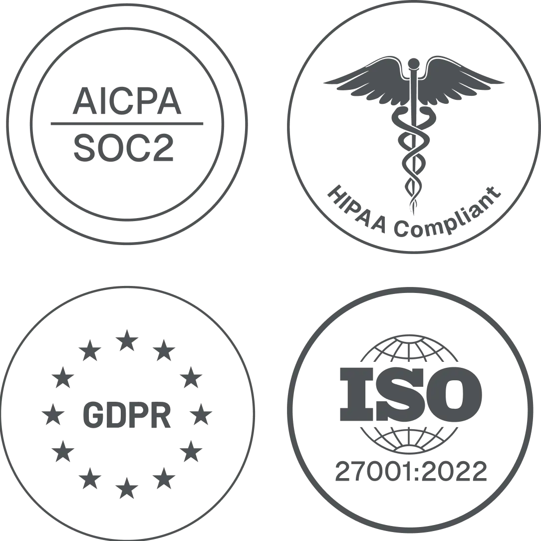 Certified across four compliance standards