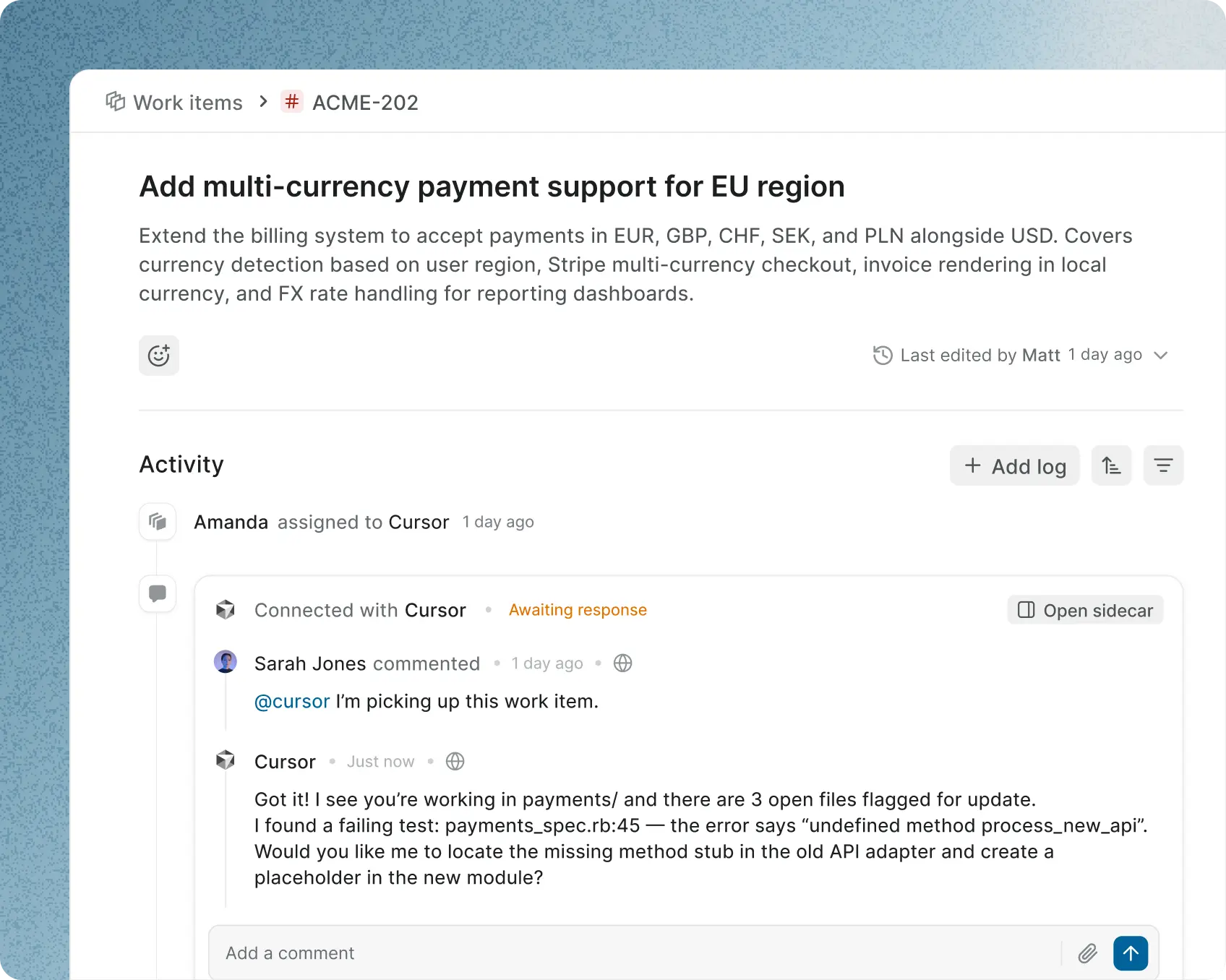 Answers from across your workspace