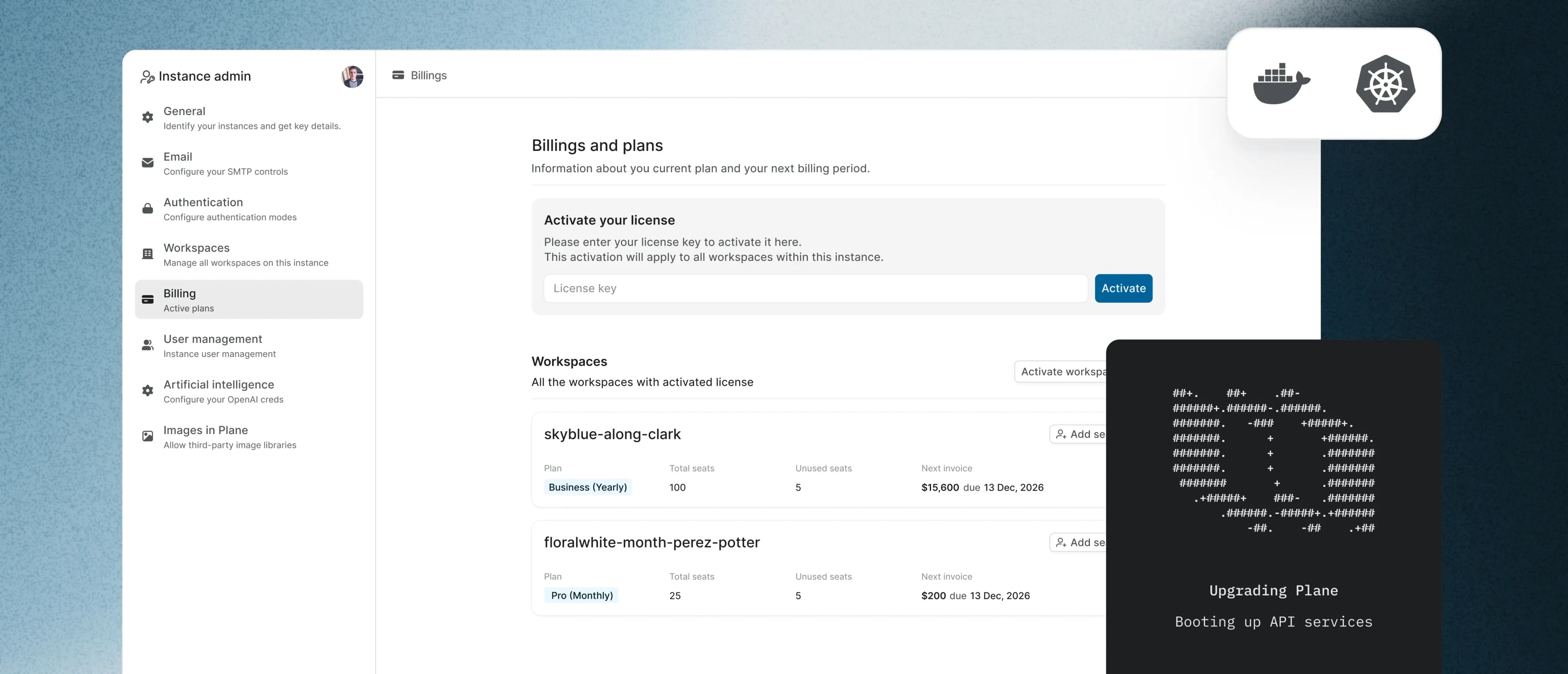 Self-hosted Plane