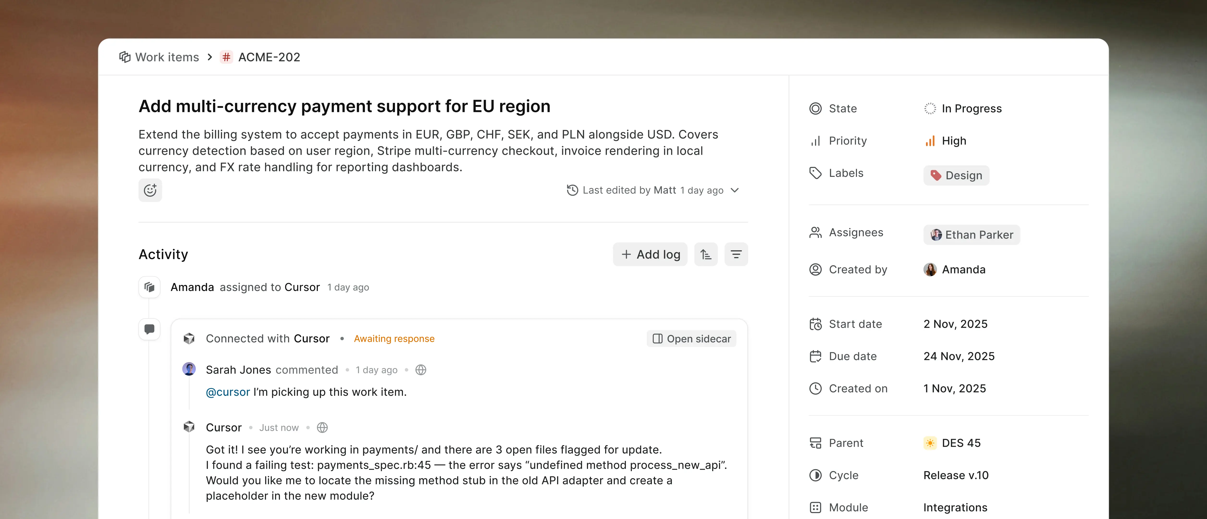 Answers from across your workspace