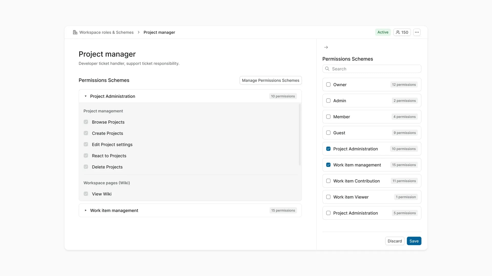 Graphic showing custom roles in Plane workspace
