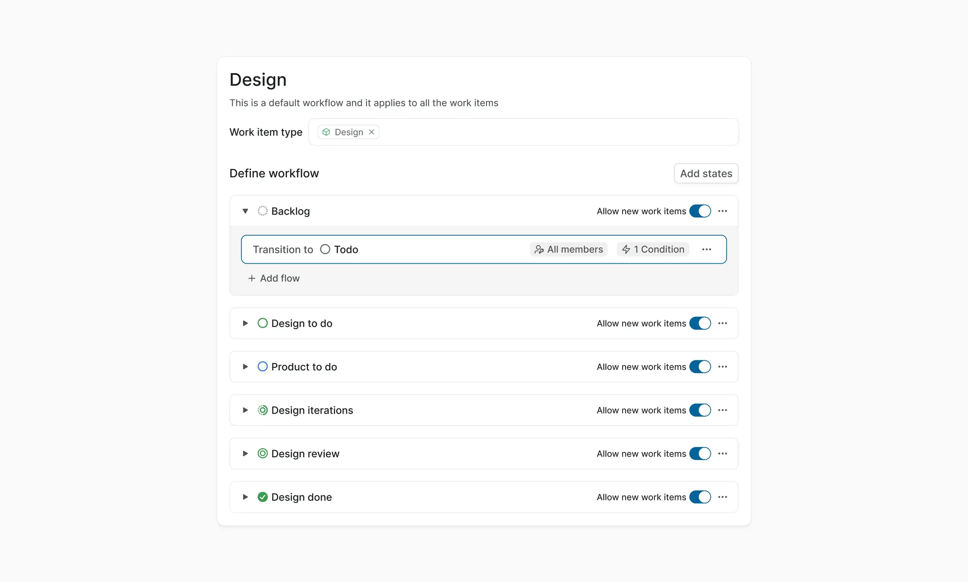 Custom workflows in Plane