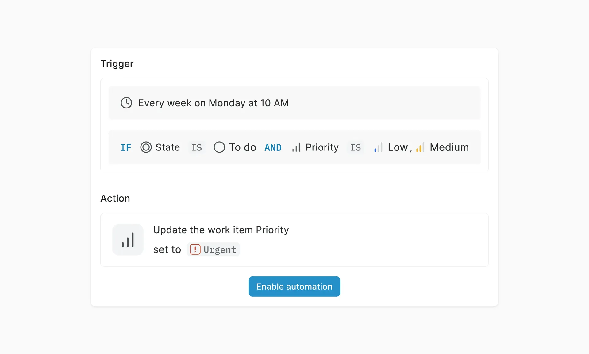 Scheduled automation builder in Plane 