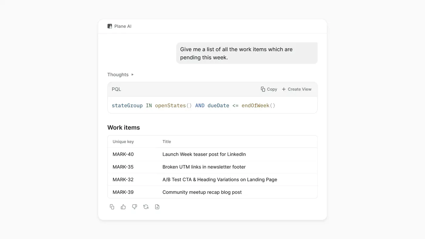 AI Chat can now display PQL view blocks