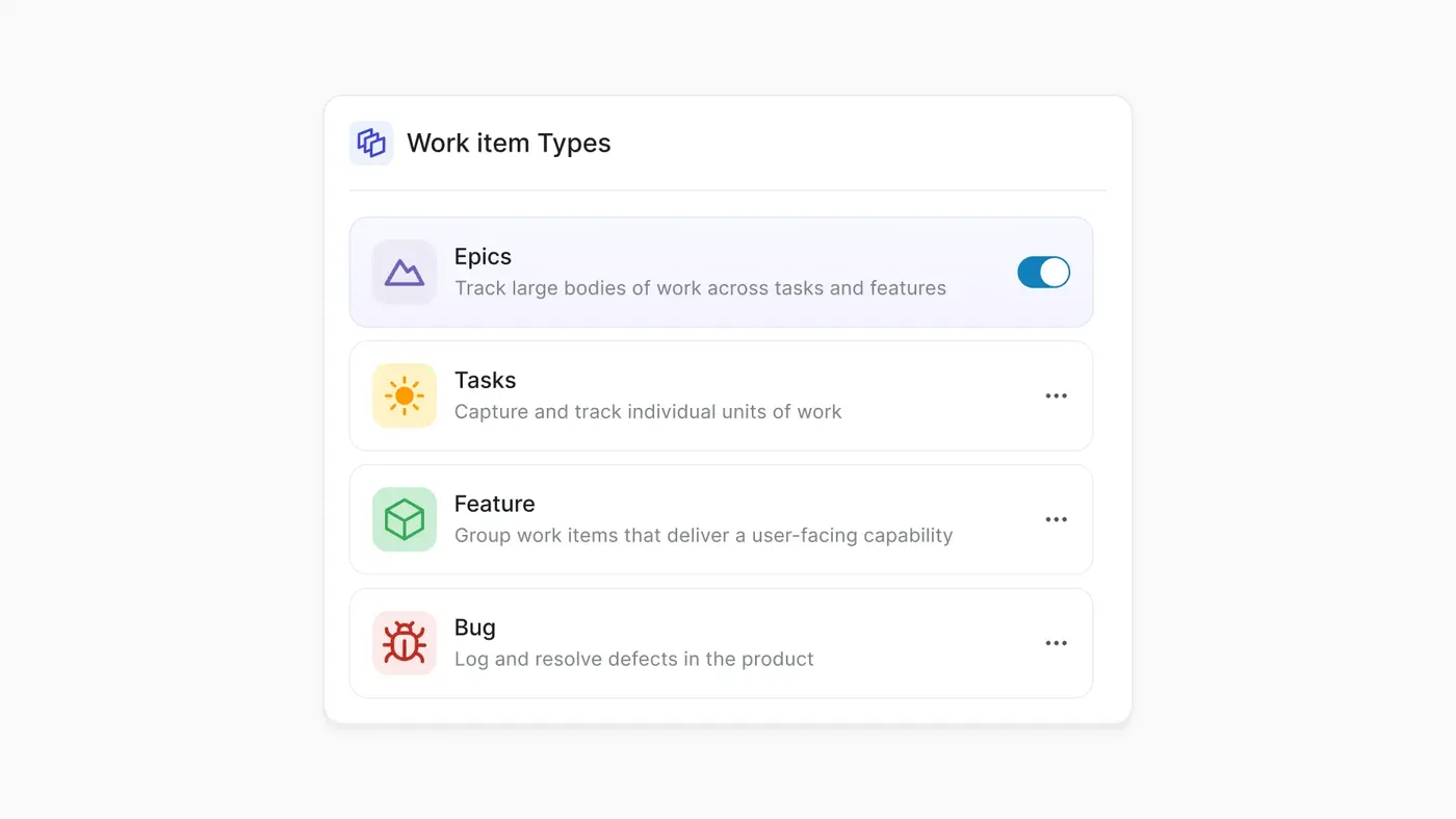 Epics as a Work Item Type