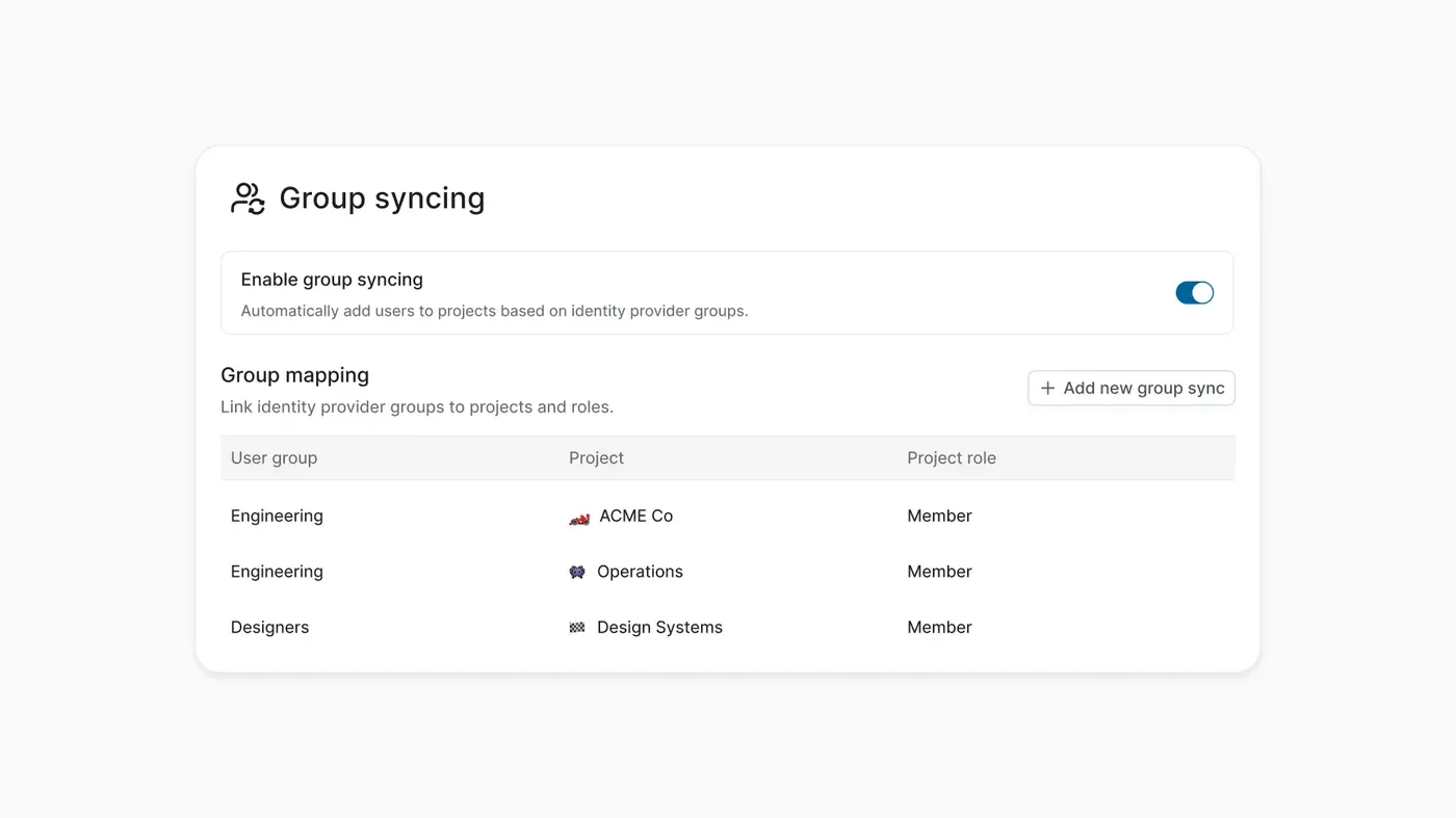IdP Group sync in Plane
