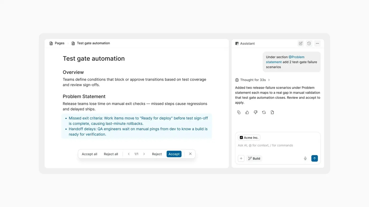 Edits Pages directly in Plane