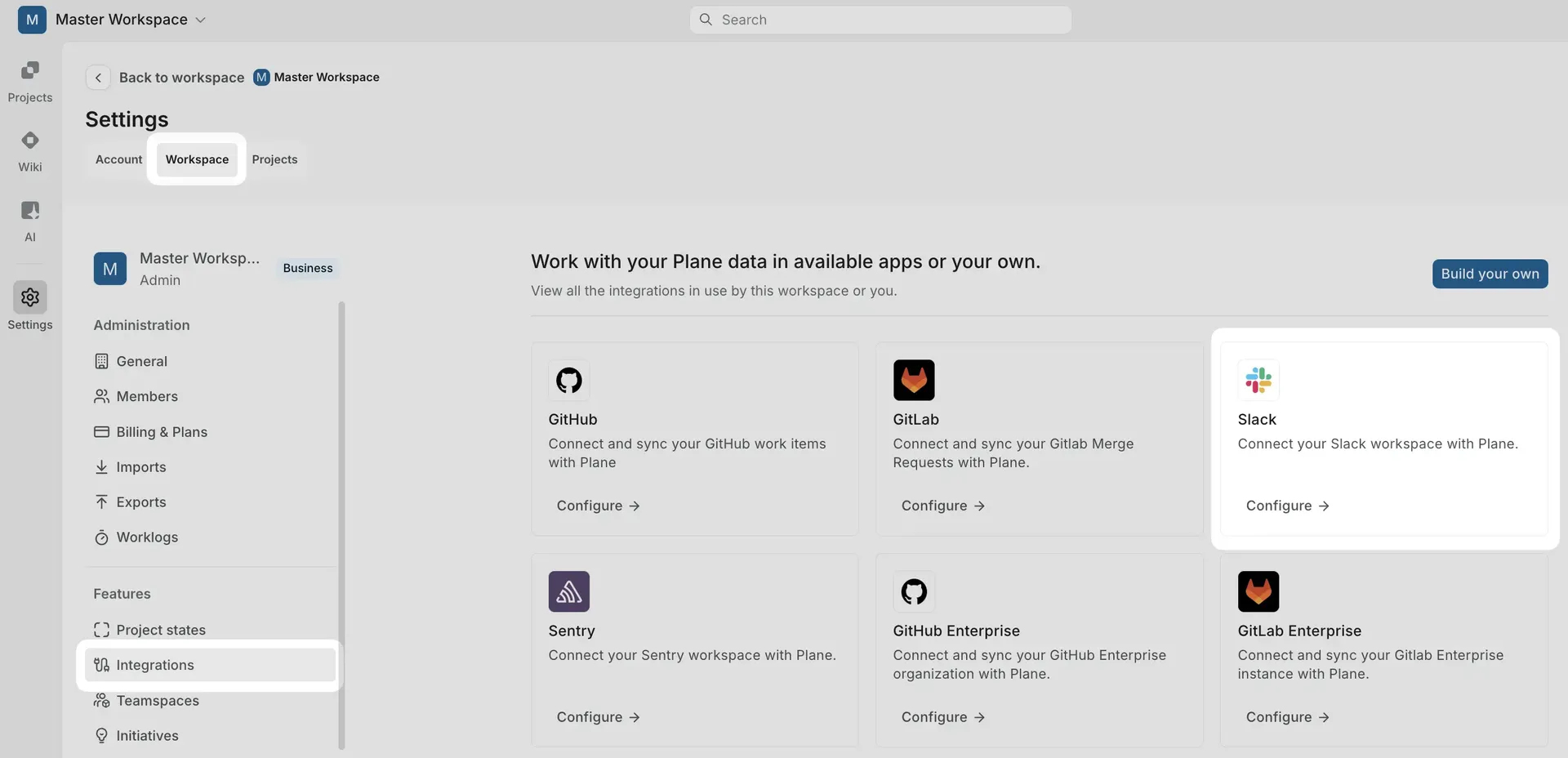 Plane X Slack integration