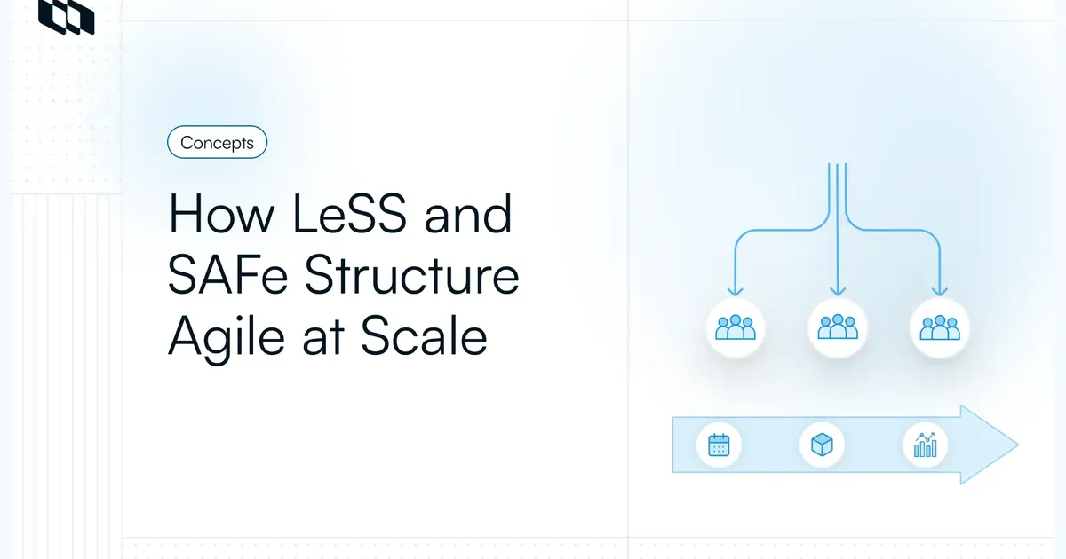 Less Framework Explained What is Large Scale Scrum (LeSS)? How it compares to SAFe | Plane Blog