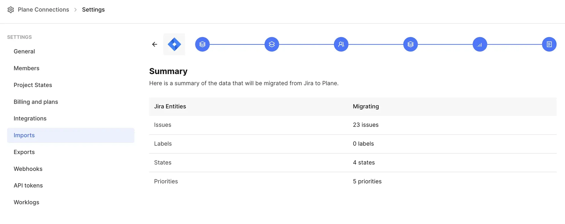 Plane's Jira importer