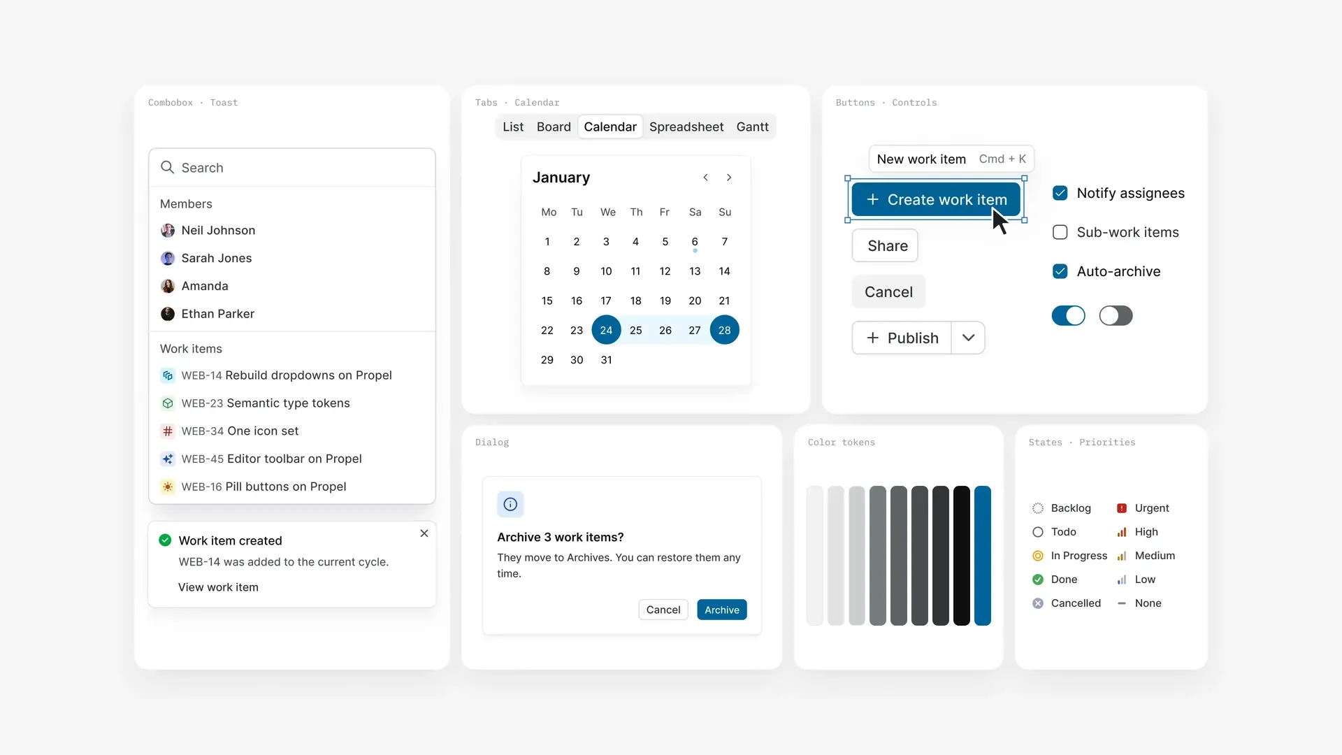 Propel, Plane's new design system